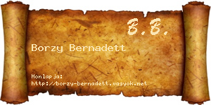 Borzy Bernadett névjegykártya